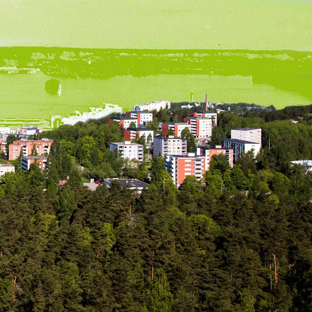 vue sur la ville de Lahti en Finlande