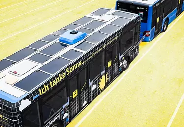 bus de Munich rechargeable à l'énergie solaire
