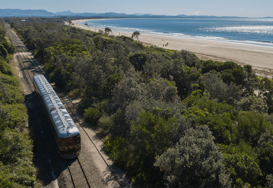 Train solaire australien de la Byron Bay Railroad Company